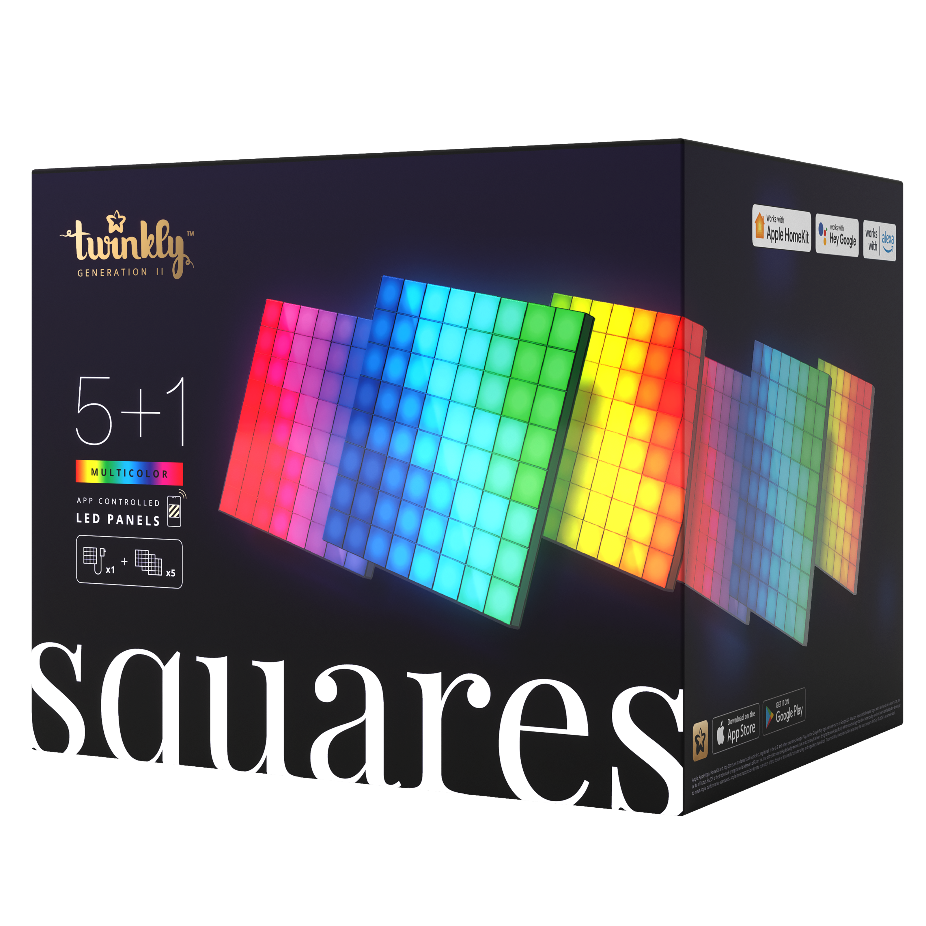 Panouri luminoase modulare Square [Pachet 6]