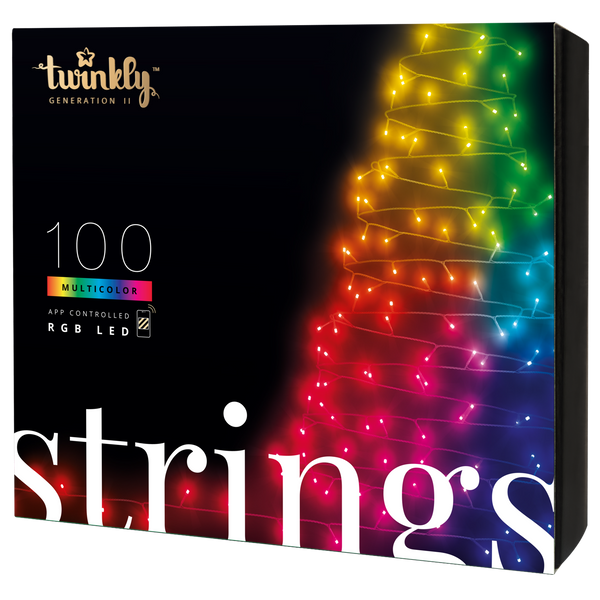 Strings light installation with 100 LEDs 8m