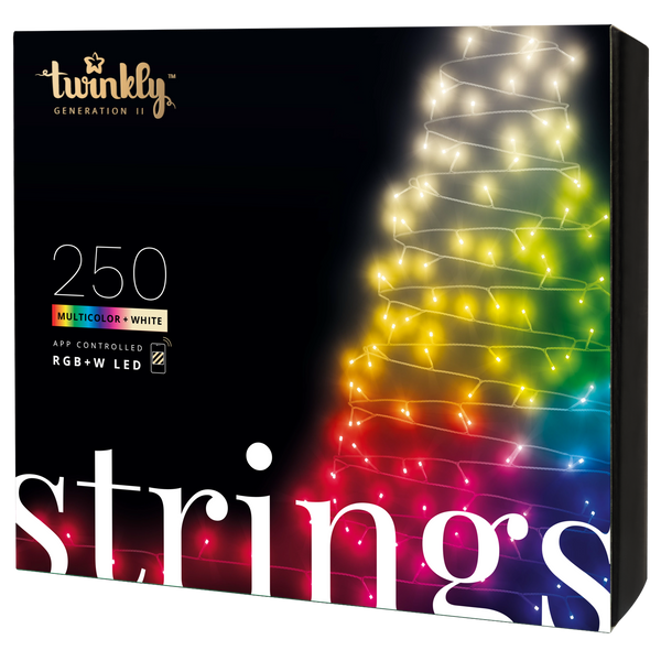 Strings light installation with 250 LEDs 20m RGBW