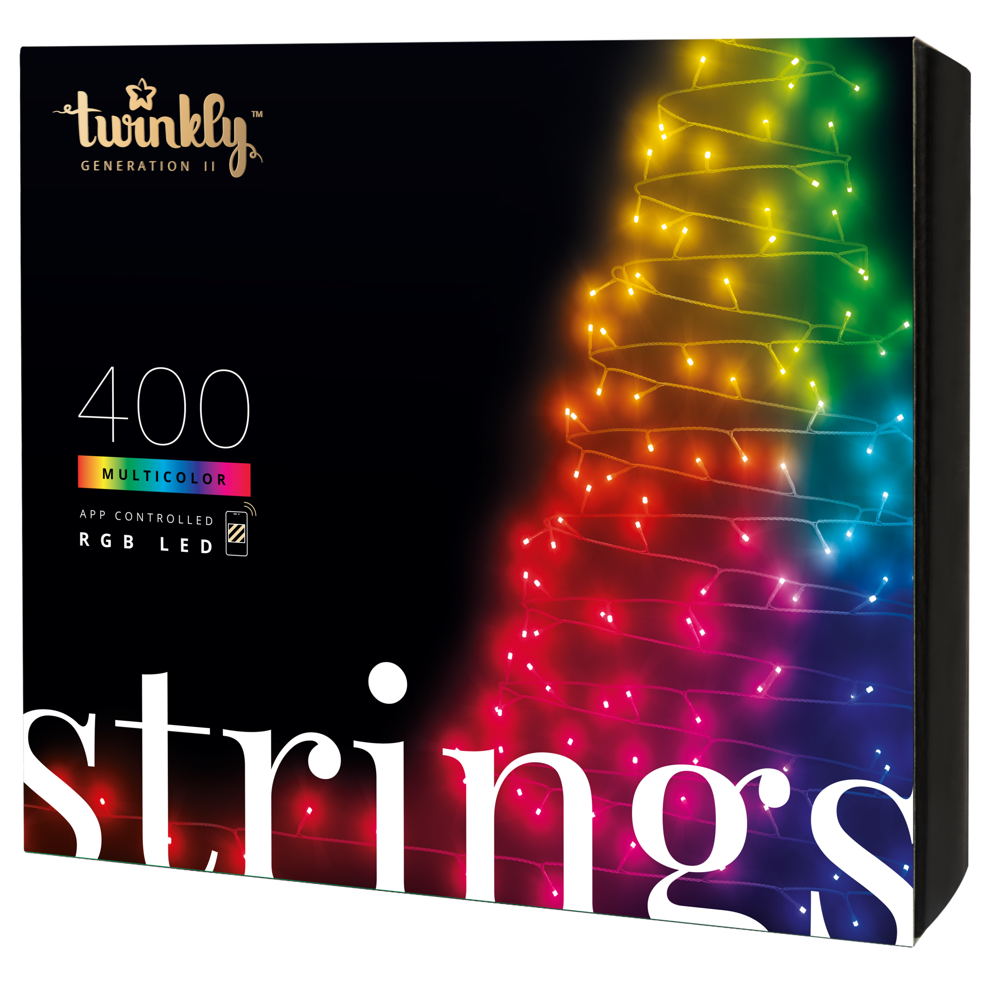Strings light installation with 400 LEDs 32m